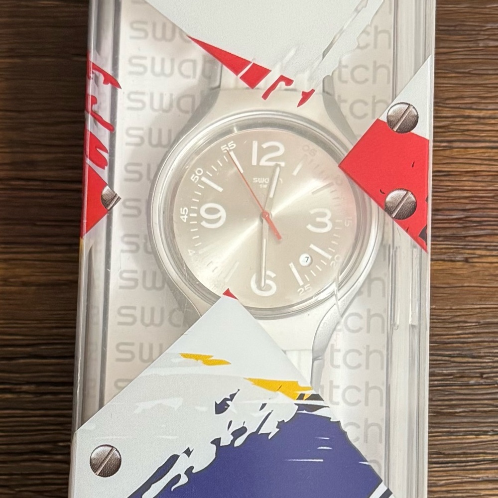 NIB Swatch Irony Lite white watch